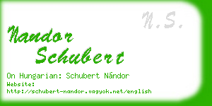 nandor schubert business card